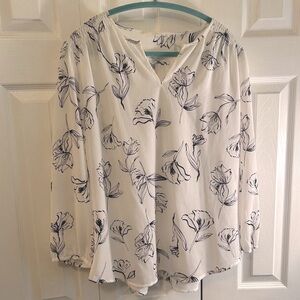 Fun2Fun Kenmore Split Neck Blouse